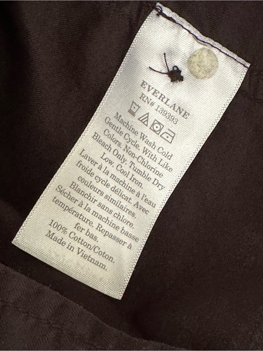 Everlane 100% Cotton Cropped Black Button-Up Shirt - Picture 4 of 6